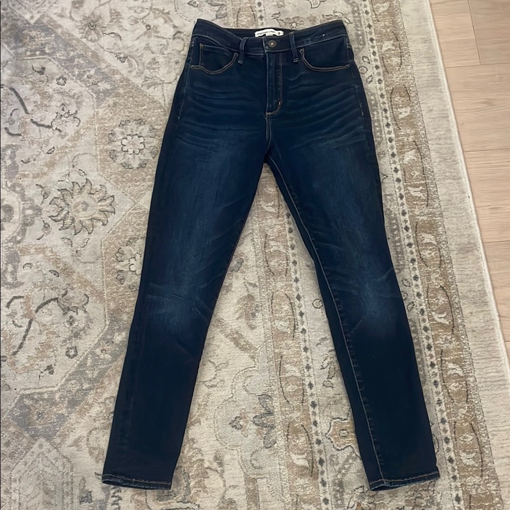 Abercrombie & Fitch Dark Blue Skinny Jeans Stretchy Fit